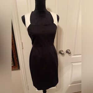 Banana Republic Black and White Midi Dress